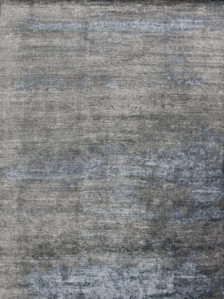 GENEVA blue grey ahndknot rug overhead