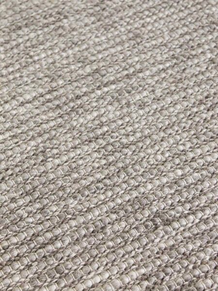 xylo silver grey and natural wool textured flatweave rug