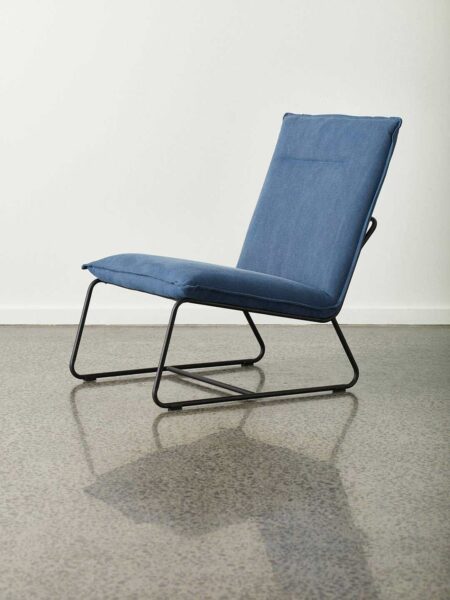 Tyler occasional chair in blue fabric