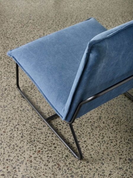 Tyler occasional chair in blue back view