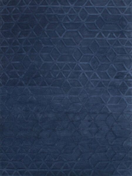 Lima pure wool handtufted rug in navy overhead