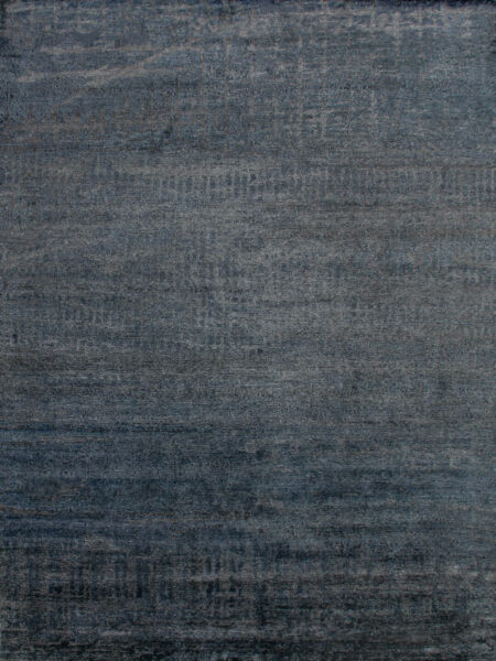 luxury glasgow handknot rug in ink blue made from new zealand wool overhead