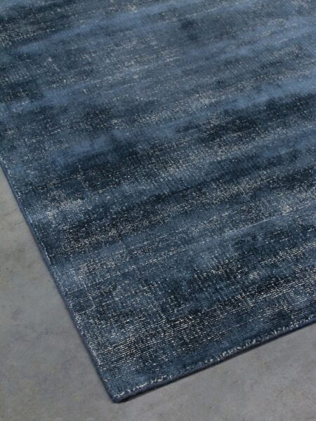 Denver Denim blue speckled two-tone rug corner image