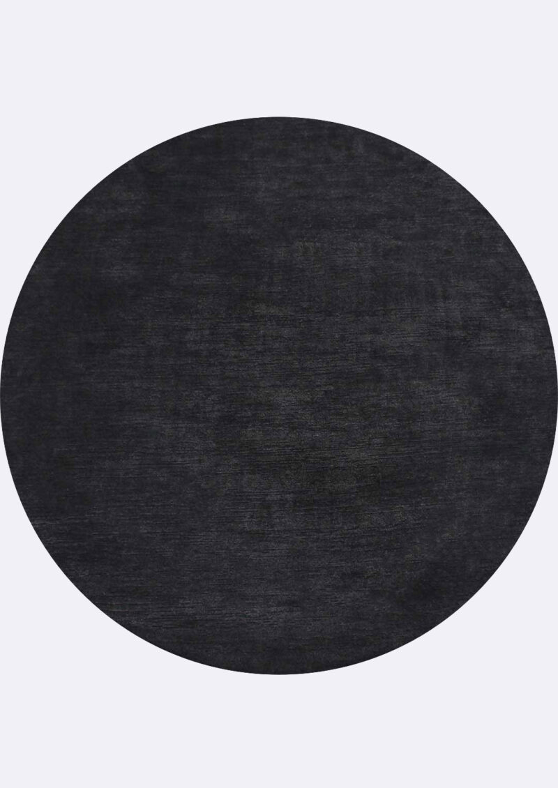Eclipse Black speckled round rug overhead image
