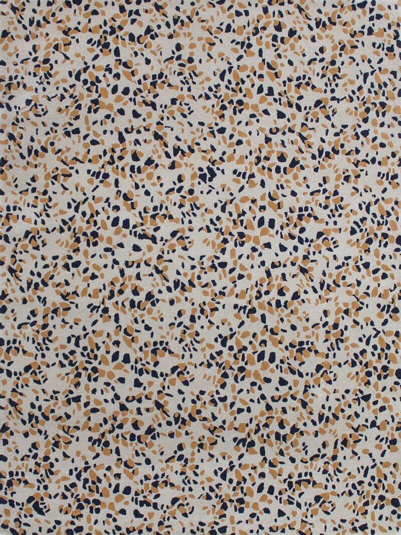 Terrazzo Amber contemporary rug overhead image