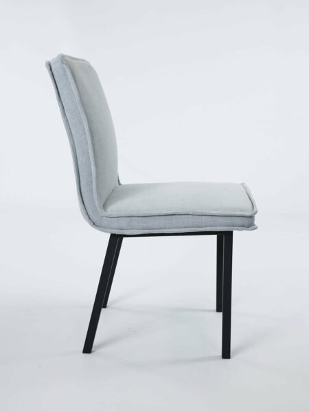Bella Dining Chair in cloud grey blue side image