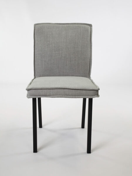 Bella Dining Chair in dove grey front view