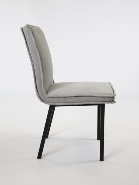 Bella Dining Chair in dove grey side view