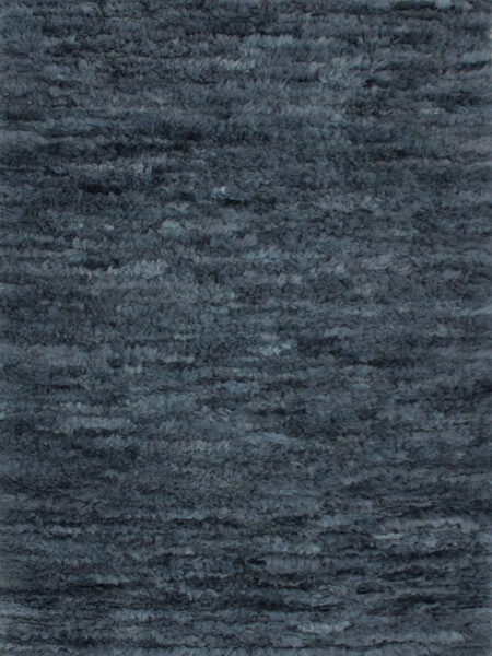 Flokati Sapphire Blue Sheepskin wool rug - overhead image