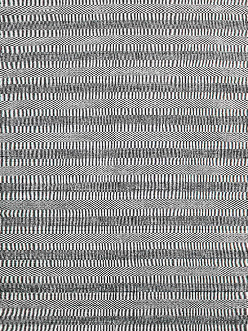 Toledo Black and White rug handloom knotted in wool and bamboo silk