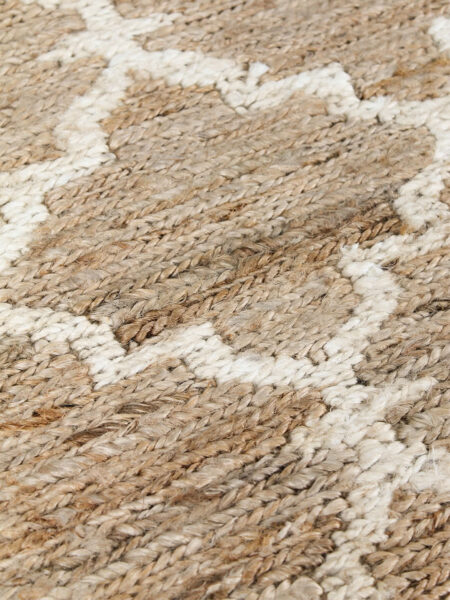 Bengali handwoven jute rug in Natural / Cream - detail image