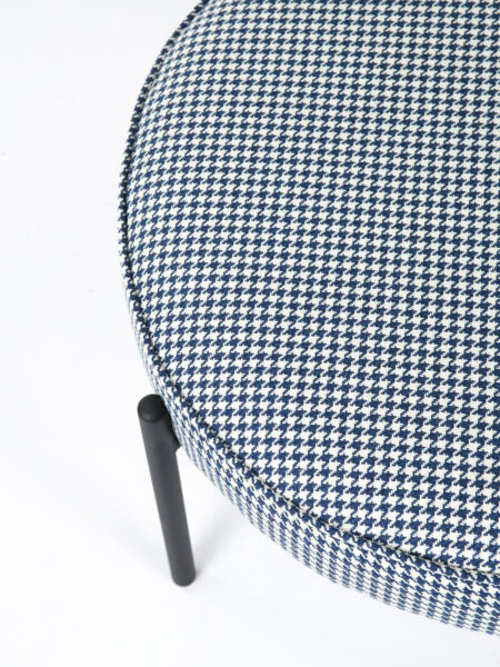 Piper Royal Blue Club Chair in houndstooth fabric
