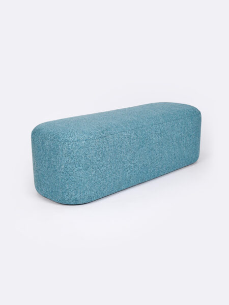 Astro large ottoman in Turquoise blue fabric
