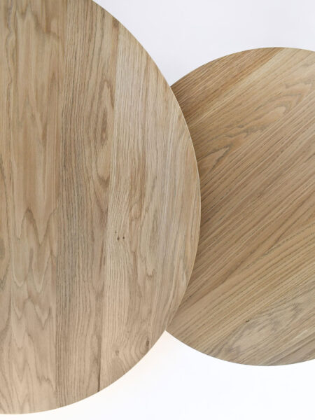 Harry Nest Tables in Smoked Oak - table top view wood grain detail