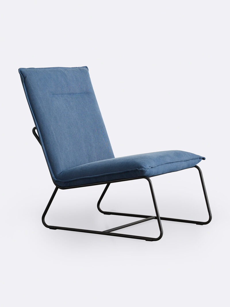 Tyler occasional chair in Indigo blue fabric