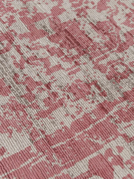 Alcazar flamingo pink rug close up of rug