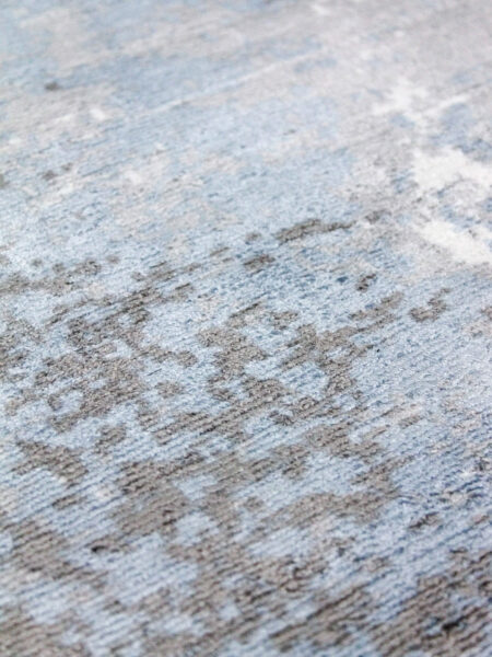 Jaipur Pacific blue grey handwoven artsilk rug detail image