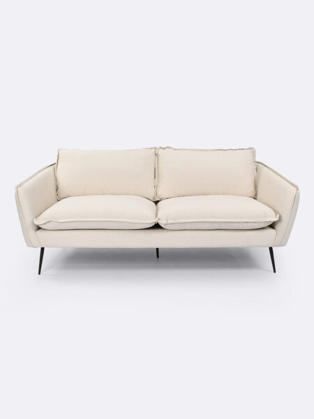 Marley 3 seater sofa upholstered in Oatmeal cotton canvas fabric
