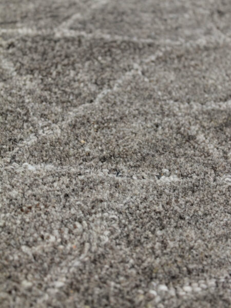 Pasedena Fudge brown/taupe textured wool rug detail image