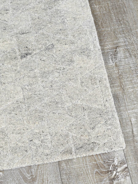 Pasedena Linen beige textured wool rug corner image