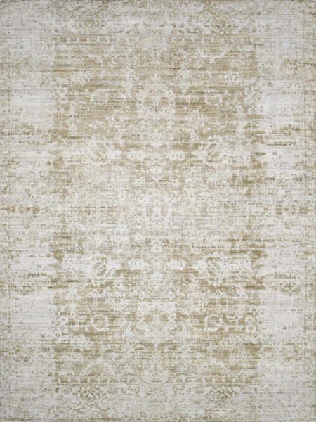Regency VN80 Ivory Beige rug handloom knotted in wool and artsilk - overhead image