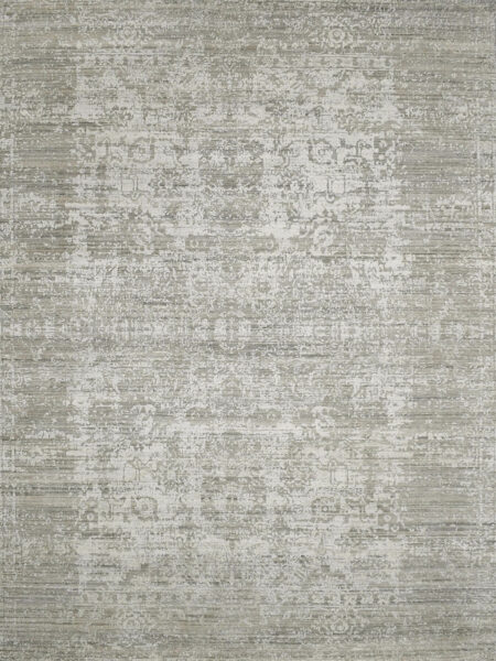 Regency VN80 Silver rug handloom knotted in wool and artsilk - overhead image