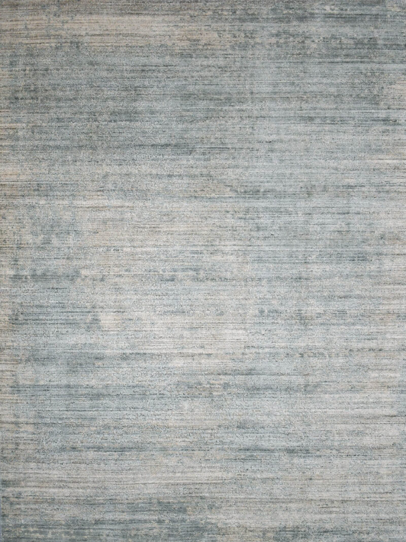 Regency VN86 Blue/Beige rug handloom knotted in wool and artsilk - overhead image