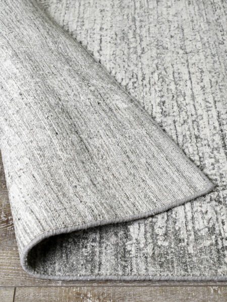Regency VN86 Silver rug handloom knotted in wool and artsilk - back
