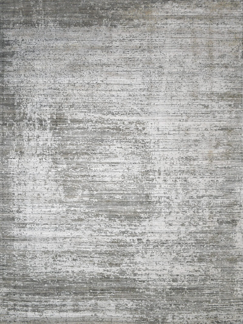Regency VN86 Silver rug handloom knotted in wool and artsilk - overhead image