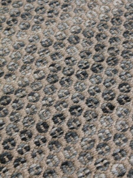 Braid hive natural wool flatweave rug in denim blue and grey