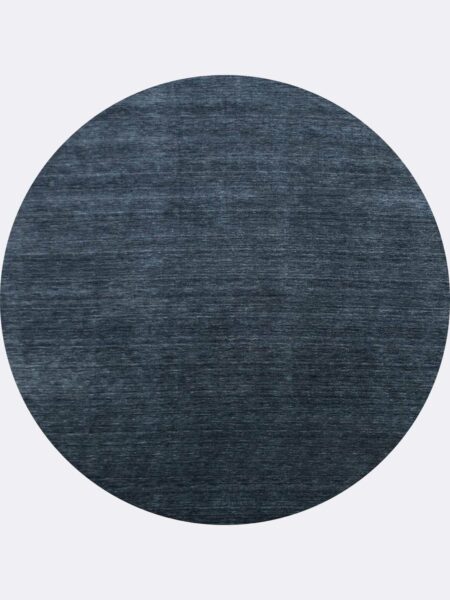 Diva round wool rug in Odyssey navy blue