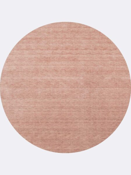 Diva round wool rug in Rosetta pink