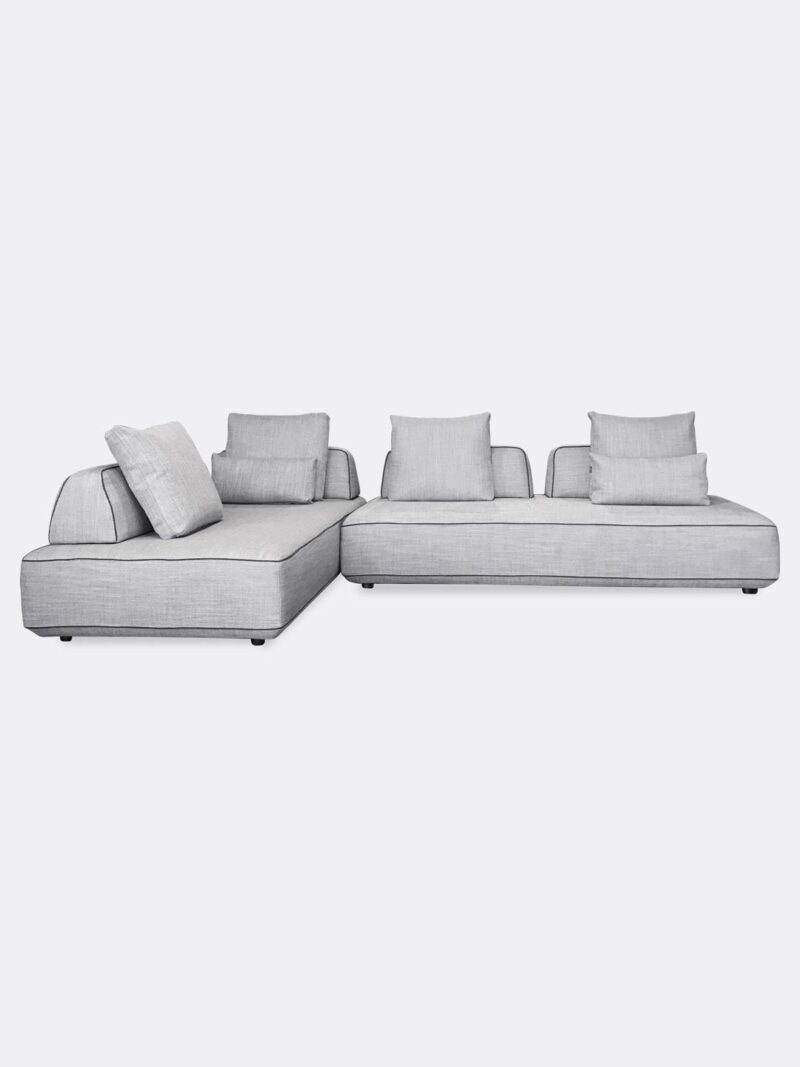 Hannah modular Sofa pair in Dove grey fabric