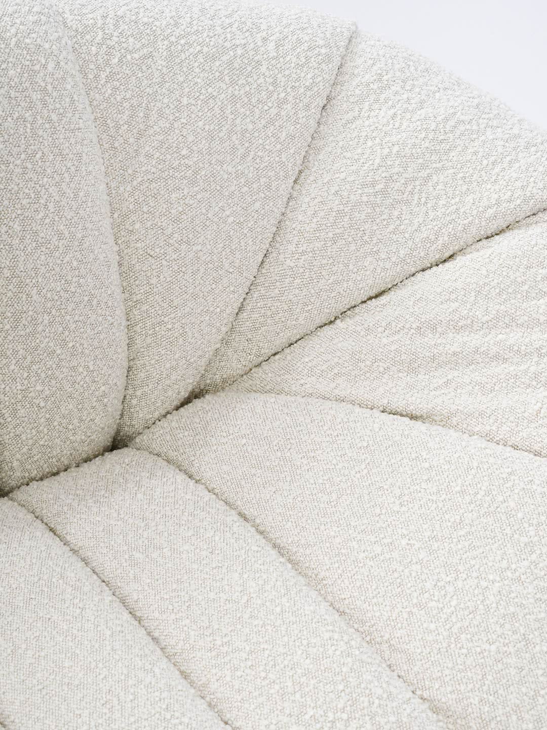 Lily Sofa in Ivory - boucle fabric detail image