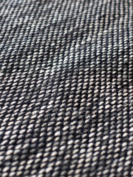 Subi Black/Grey flatweave rug handmade from 100% wool