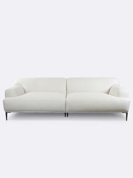 Alexis 3 seater sofa in Natural fabric - front view