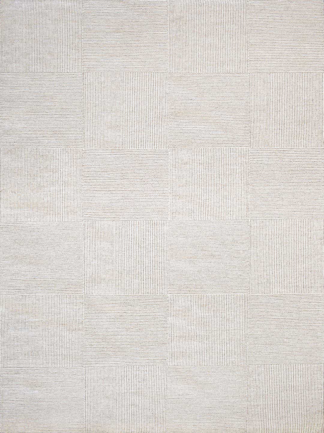 Braid Box Natural flatweave rug in beige and white, handmade from 100% wool