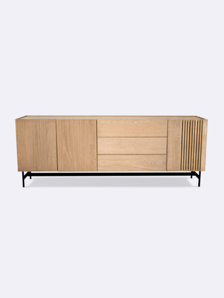 Lorenzo Sideboard in Natural Oak front view