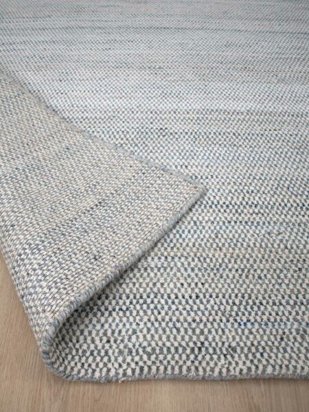 Mystique Wool rug in Ivory denim back detail