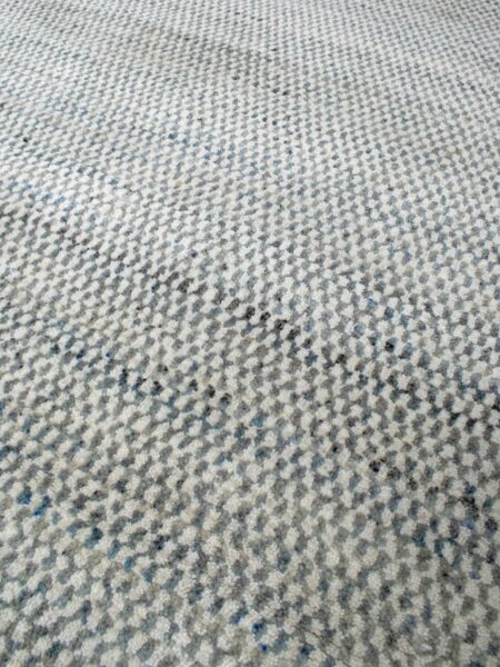 Mystique Rug in Wool and colour Ivory denim detail of pattern