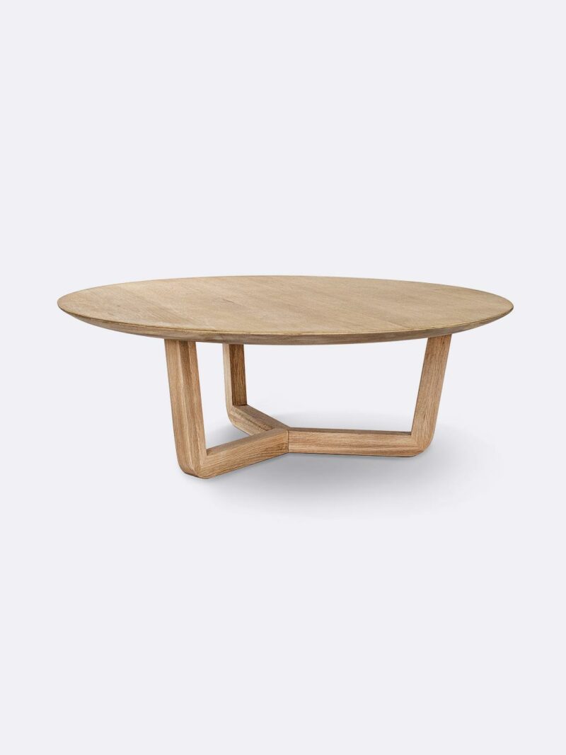 Theodore Round Coffee Table in natural oak