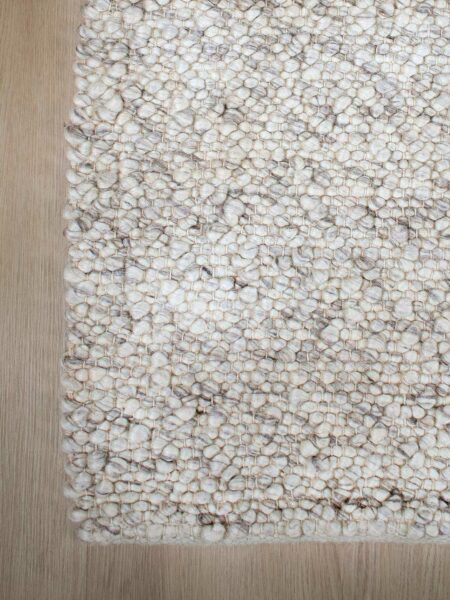 Boucle Frost Wool rug corner