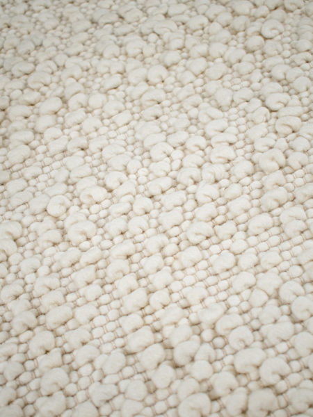 Boucle Ivory wool rug detail