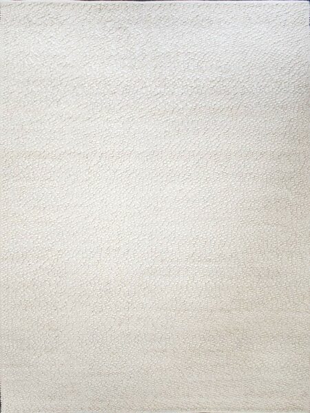 Boucle Ivory wool rug overhead
