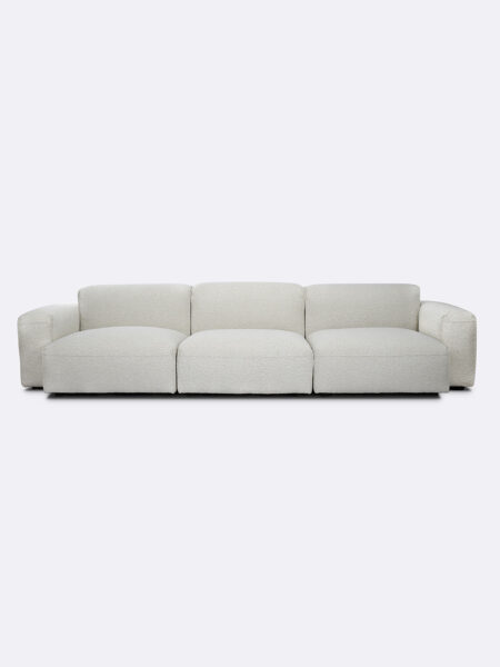 Evie Sofa Boucle Ivory Tallira Furniture By The Rug Collection Front