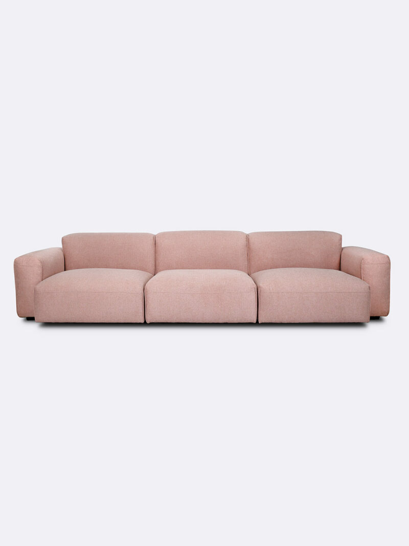 Evie Sofa Rosewater Pink Tallira Furniture By The Rug Collection Front