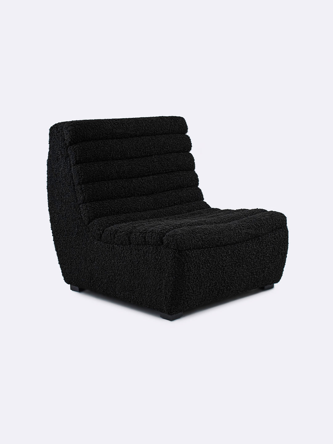 Aria Chair Black Boucle Tallira by The Rug Collection Hero