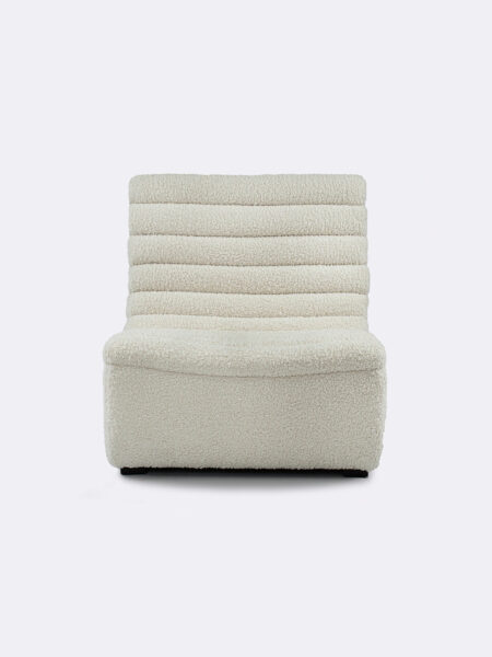 Aria Chair Ivory Boucle Tallira by The Rug Collection Front