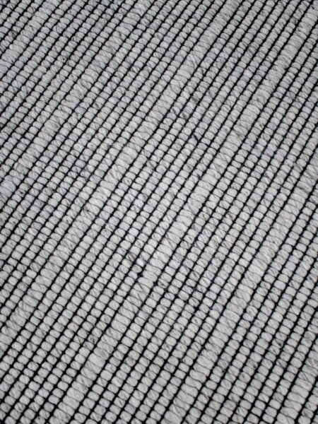 Cable silver grey handwoven rug by the rug collection texture detail