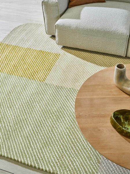 Pinstripe Citrus Yellow The Rug Collection Insitu 06
